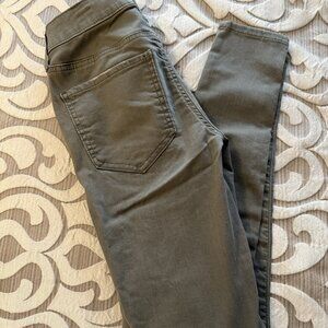 Kohl's SO Juniors Olive Green Low Rise Twill Jeans Jeggings Skinny Size 0 Short